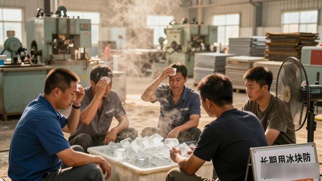 车间高温不用愁 南昌防暑降温冰块成了工人的救命凉方